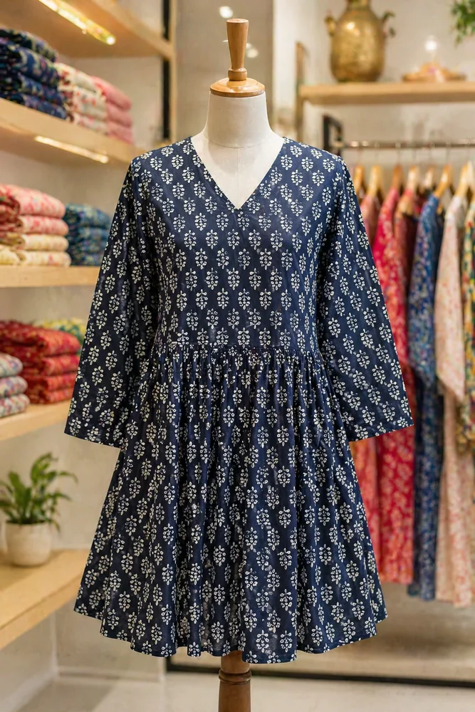Midnight Bloom Peplum Top